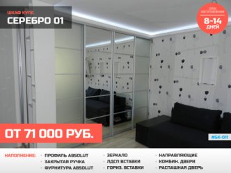 шкаф купе зеркало в спальню под заказ