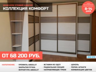 Шкаф глубиной 60 см на заказ корпусный в спальню