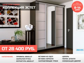 шкаф купе зеркало в спальню под заказ