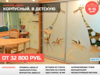 Шкаф глубиной 60 см на заказ корпусный рисунок на зеркале