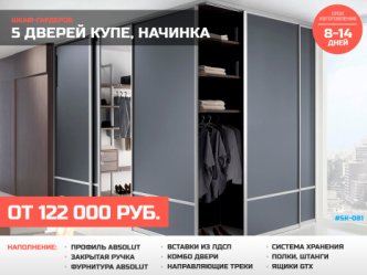 Элитный шкаф купе строгий на заказ